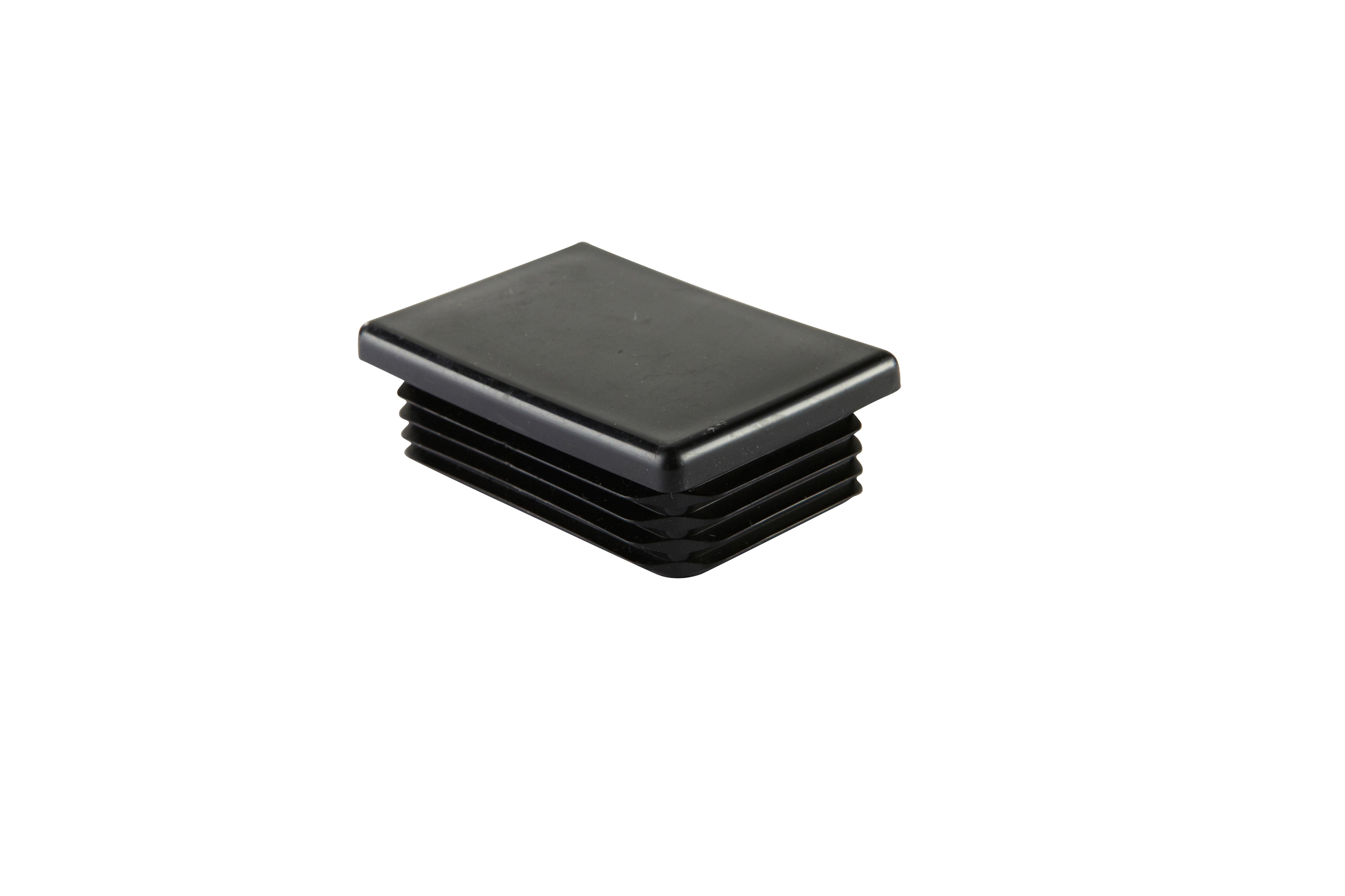 Lot De 7 Bouchons Rectangulaires Plastique - 40 X 120 Mm, Polyéthylène Noir - Pour Tubes, Protection