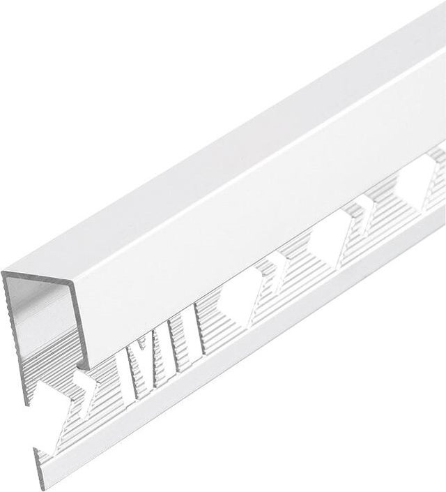 Profilé de finition carrelage carré Ep.10 mm aluminium brillant gris L.2,50 m