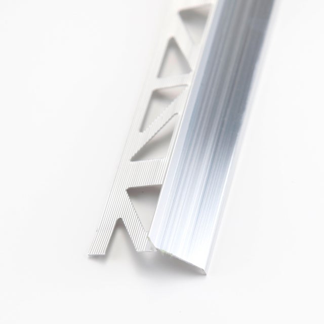 Profilé balcon équerre Ep.17 mm aluminium brillant gris L.2,50 m