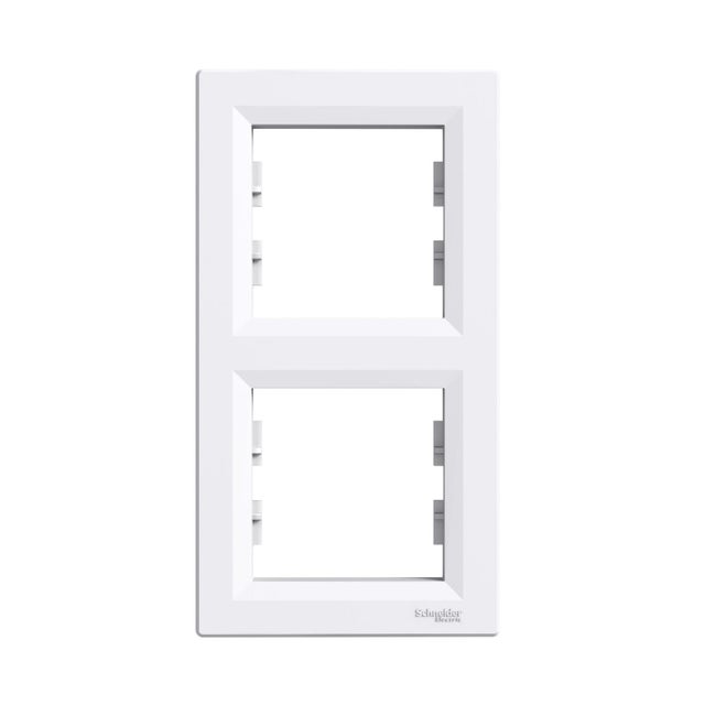 Plaque de finition 2 postes blanche ASFORA - SCHNEIDER ELECTRIC