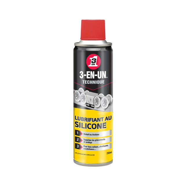 Lubrifiant au silicone aérosol 250 ml - 3-EN-UN