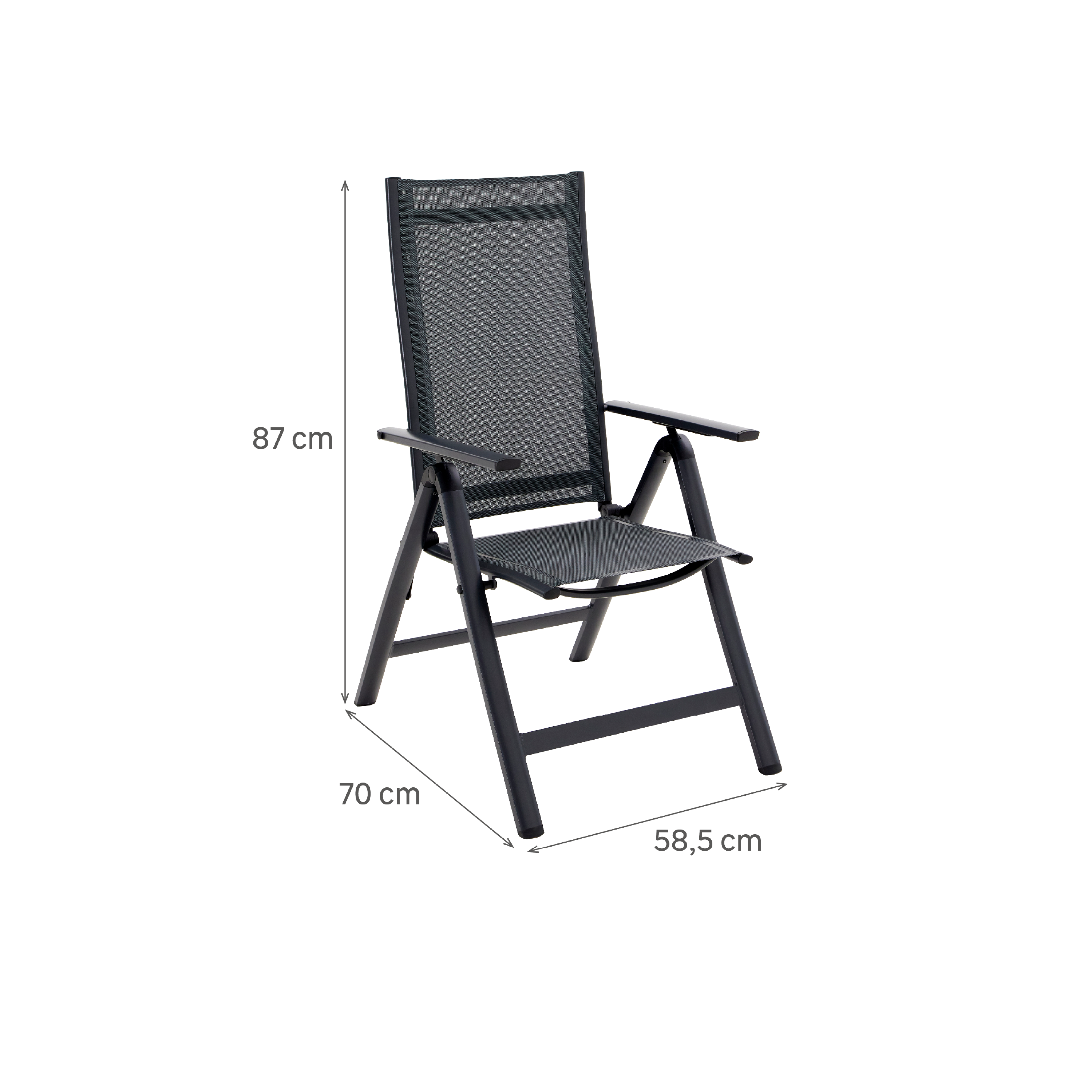 Set de 2 sillones de jardín sin cojín de aluminio Odyssea  gris - 2