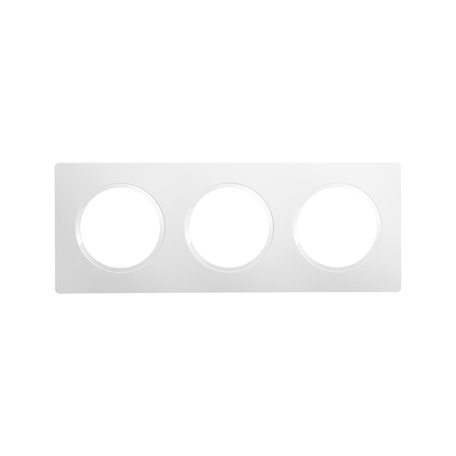Plaque de finition 3 postes blanche CASUAL EVO - DEBFLEX