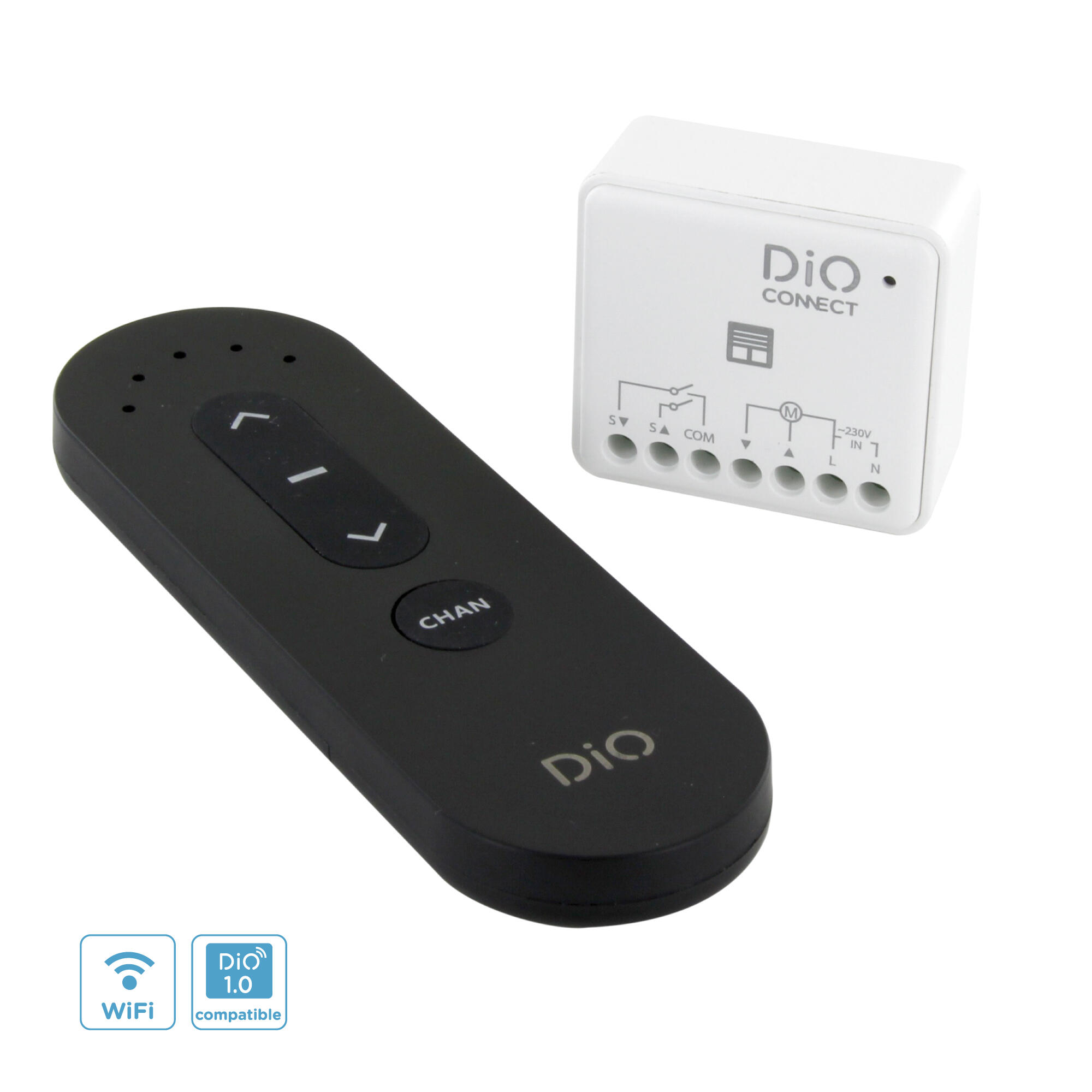 Kit módulo de persiana programable + mando a distancia dio connect
