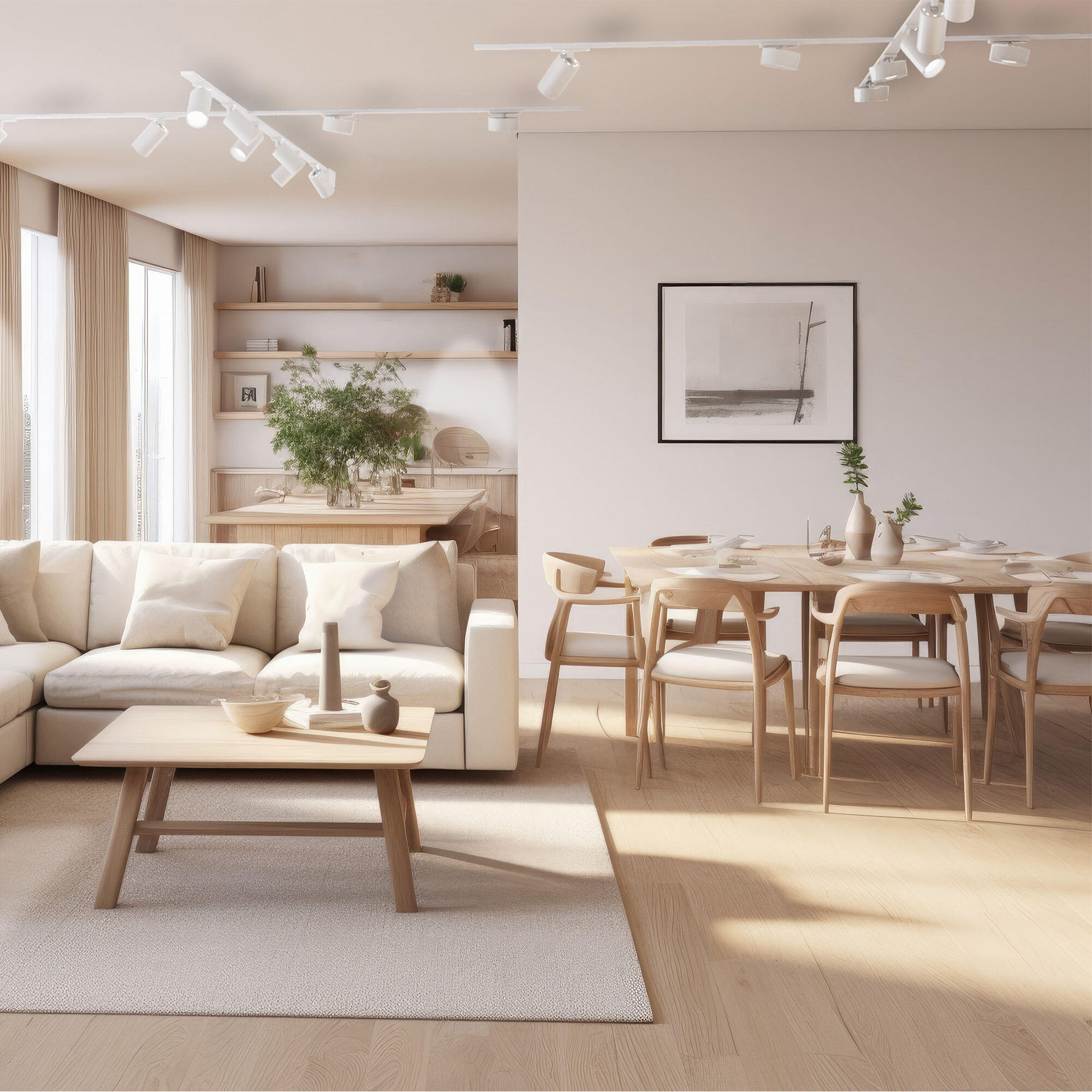 Złączka szynowa kwadratowa biała Inspire - 2