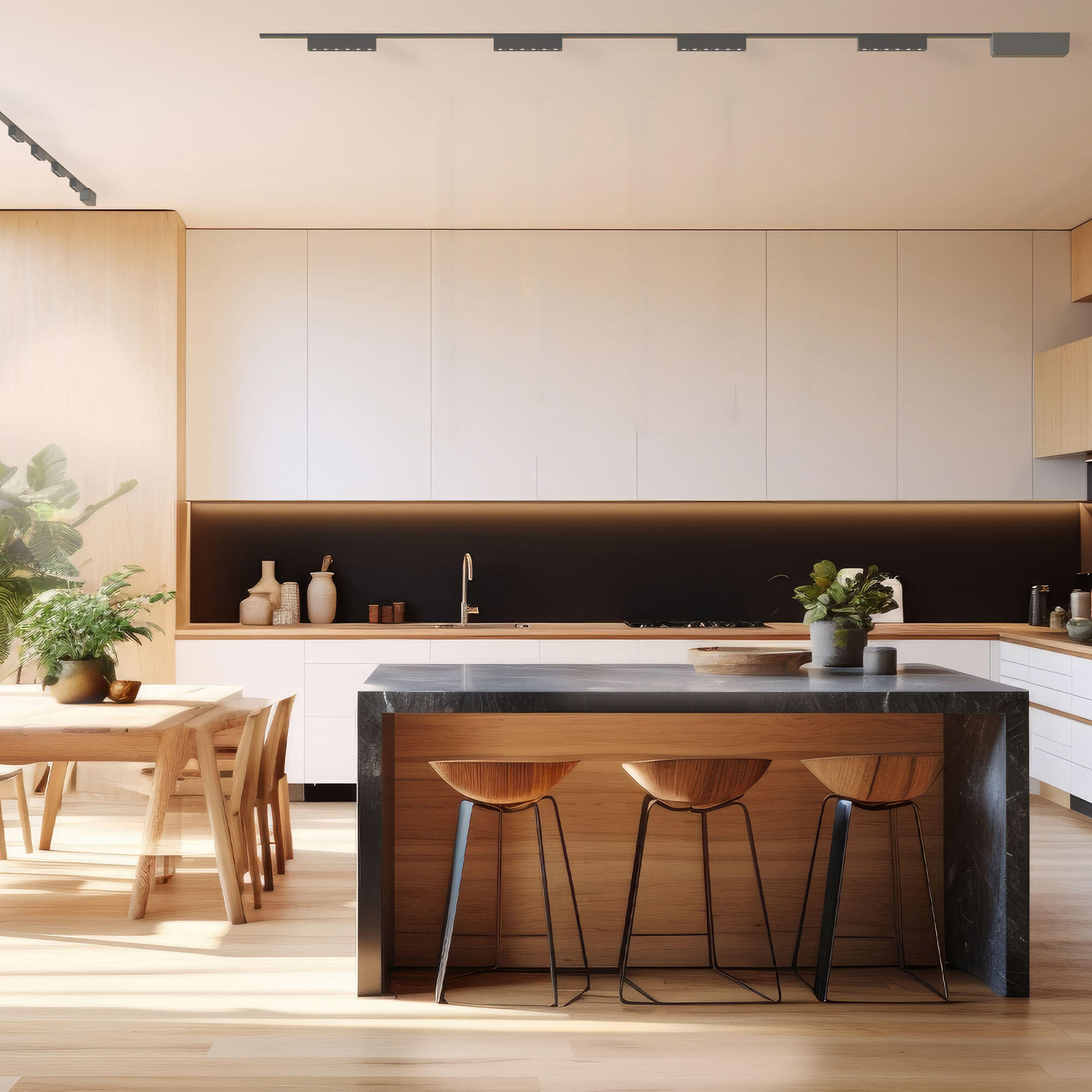 Panel szynowy magnetyczny czarny LED Inspire - 2