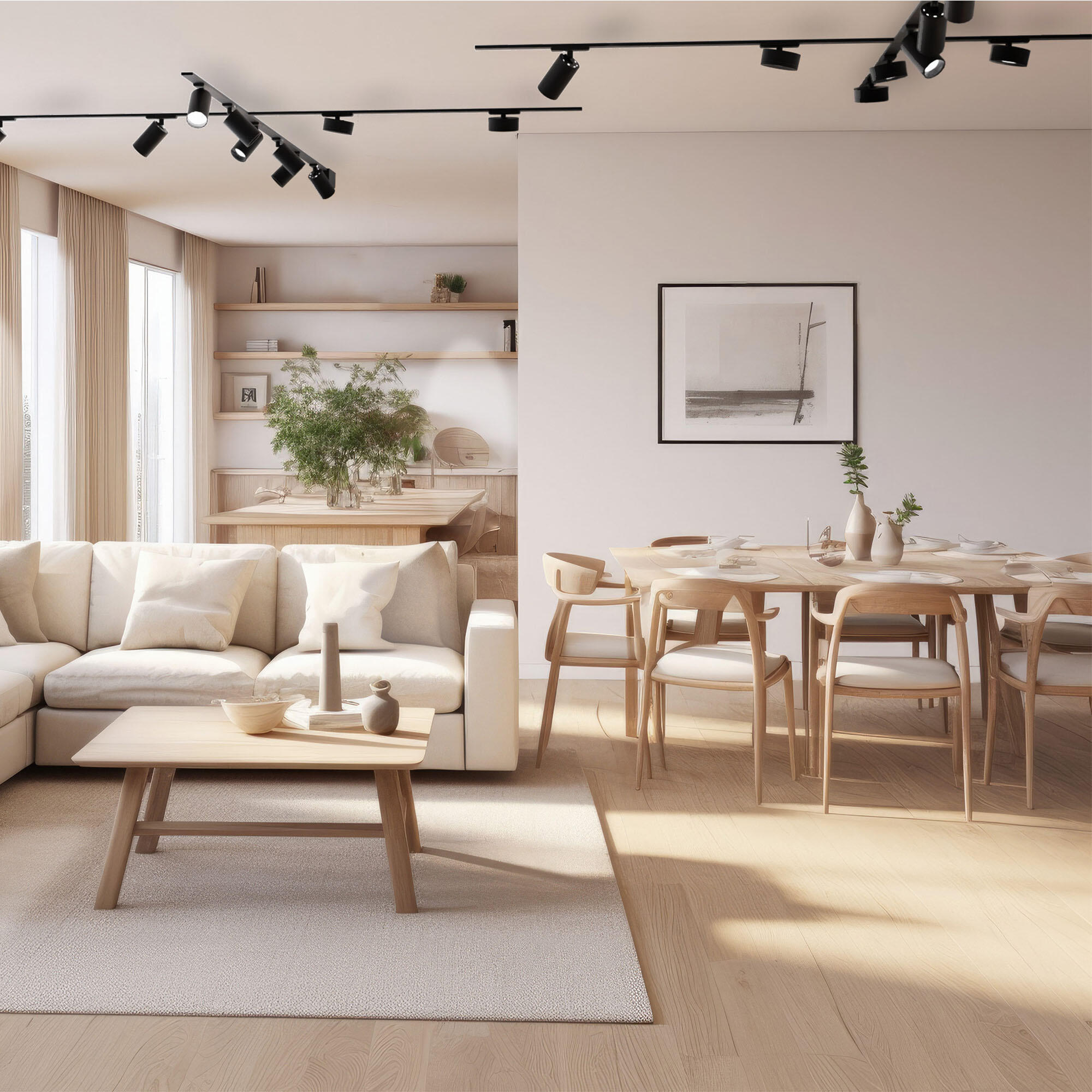 Złączka szynowa kwadratowa czarna Inspire - 2