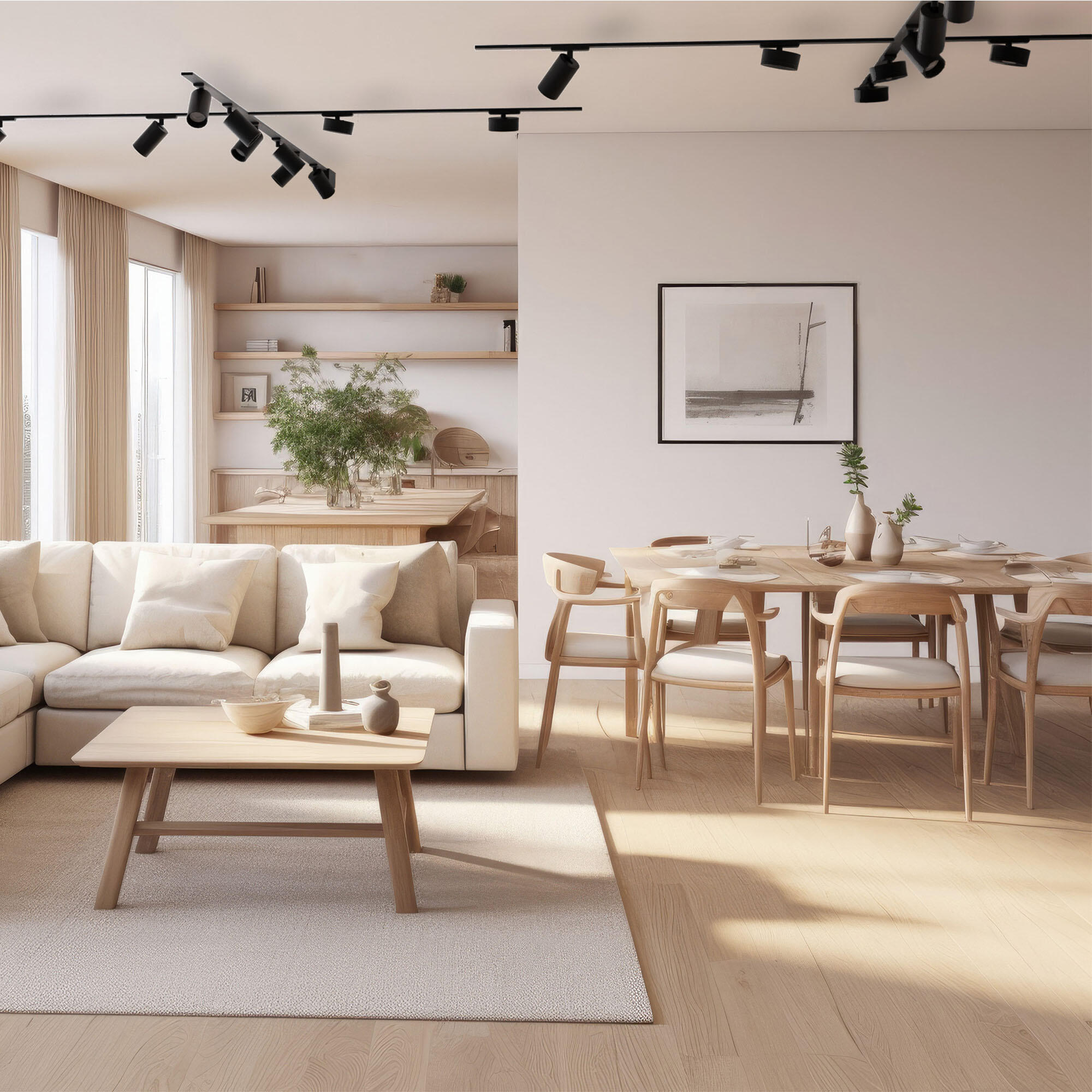 Złączka szynowa kwadratowa czarna Inspire - 3