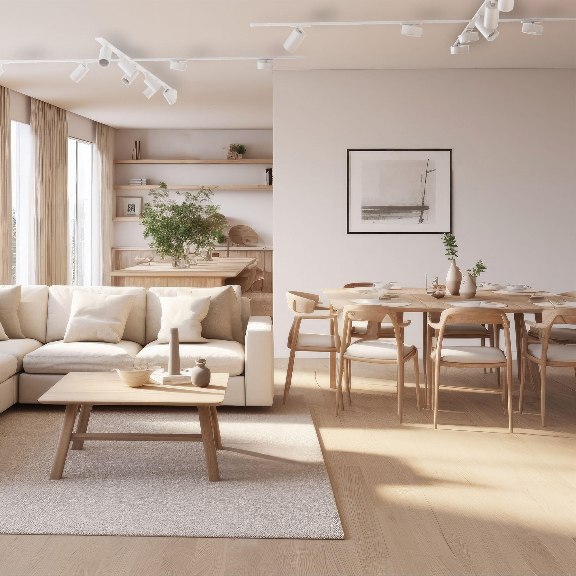 Złączka szynowa kwadratowa biała Inspire - 3