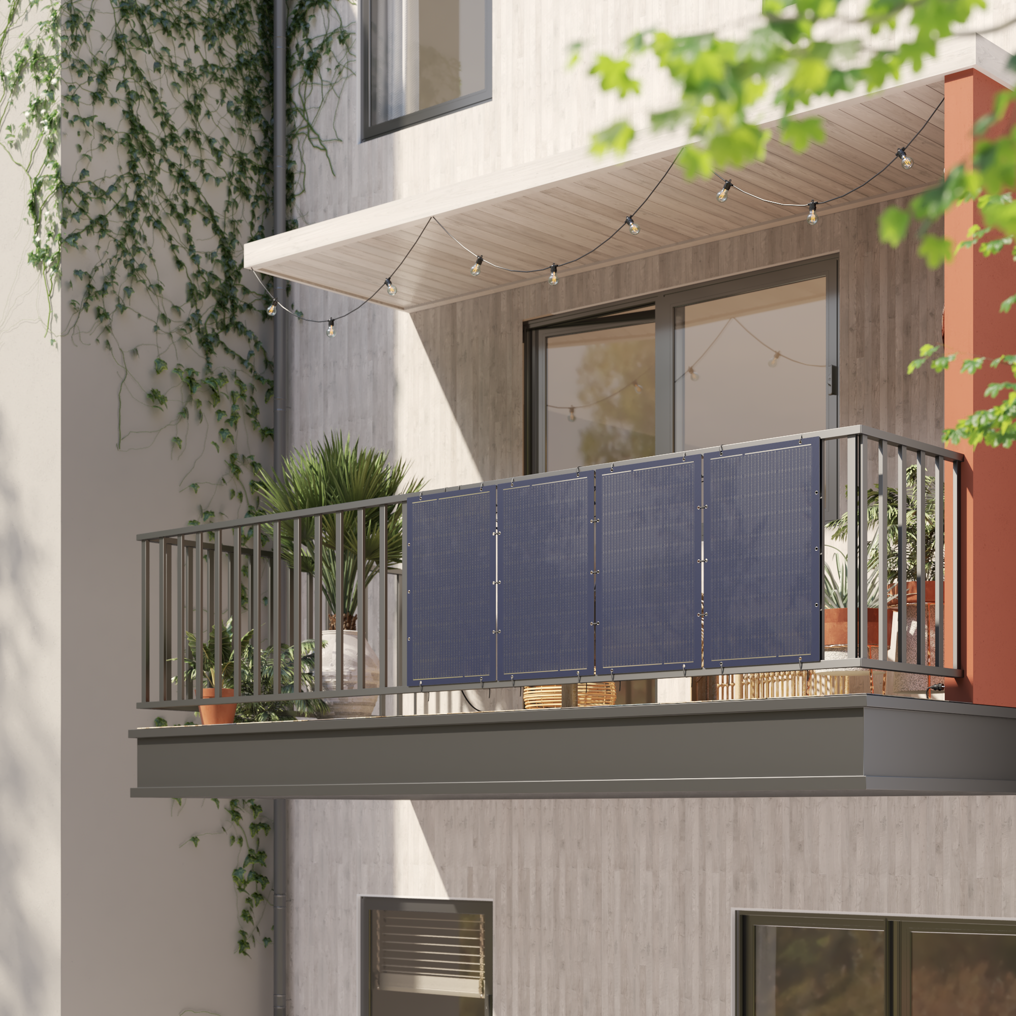 Kit pannello solare plug&play grid-connected LEXMAN, 4 pannelli monocristallino da 110 W con microinverter da balcone - 13