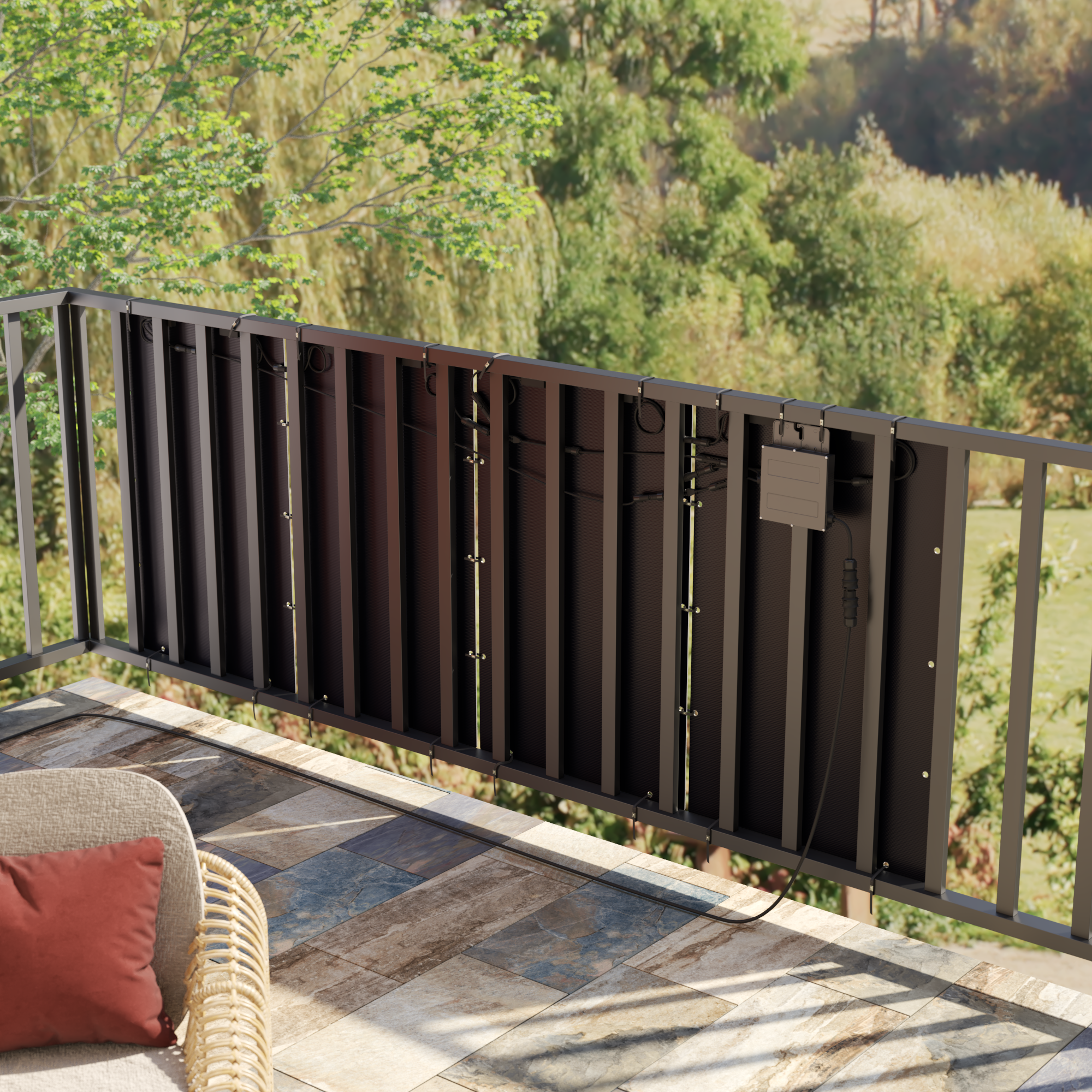 Kit pannello solare plug&play grid-connected LEXMAN, 4 pannelli monocristallino da 110 W con microinverter da balcone - 14