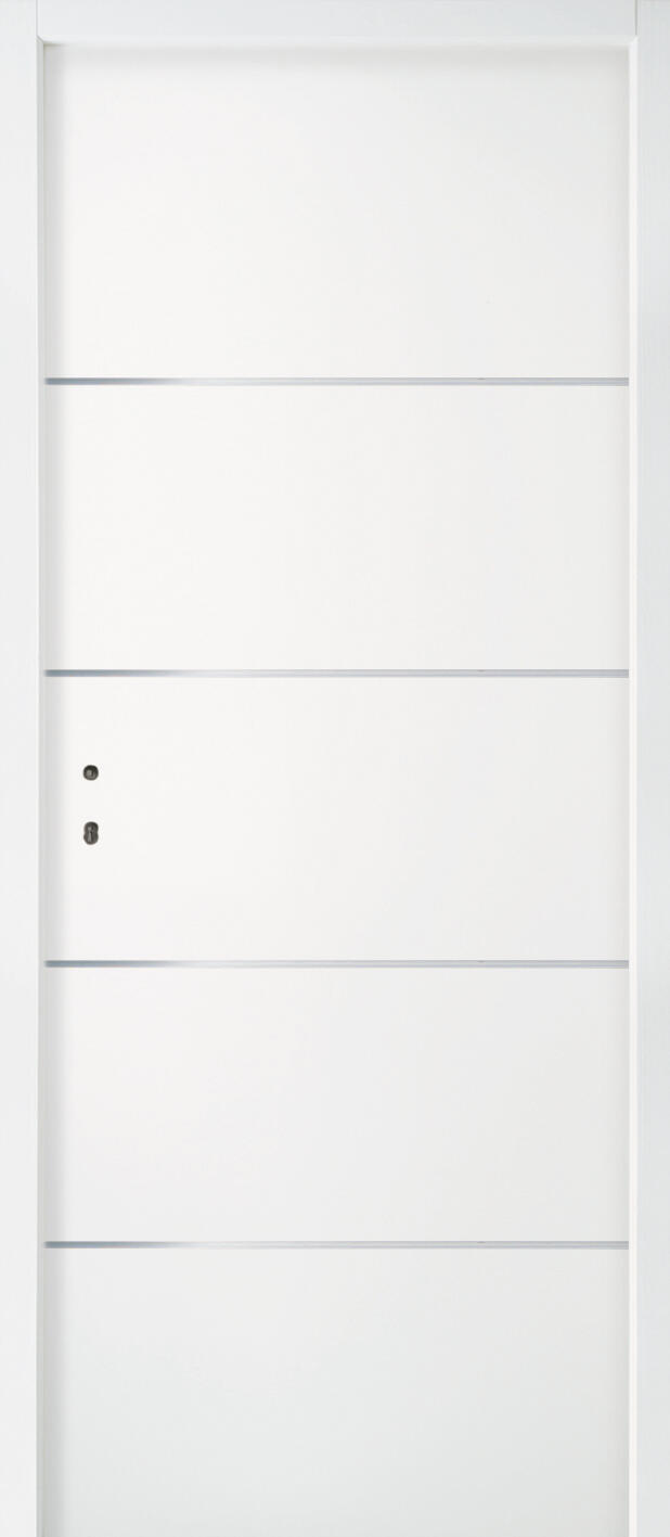 Bloc-porte laqué blanc poussant gauche H.204 x l.83 cm Griff'Inox - JELD WEN