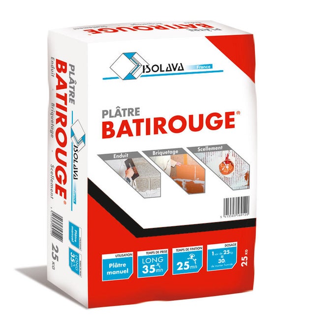 Plâtre en poudre 25 kg - Batirouge ISOLAVA
