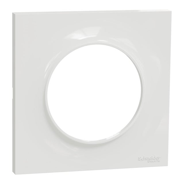 Plaque 1 poste blanc ODACE STYL - SCHNEIDER ELECTRIC