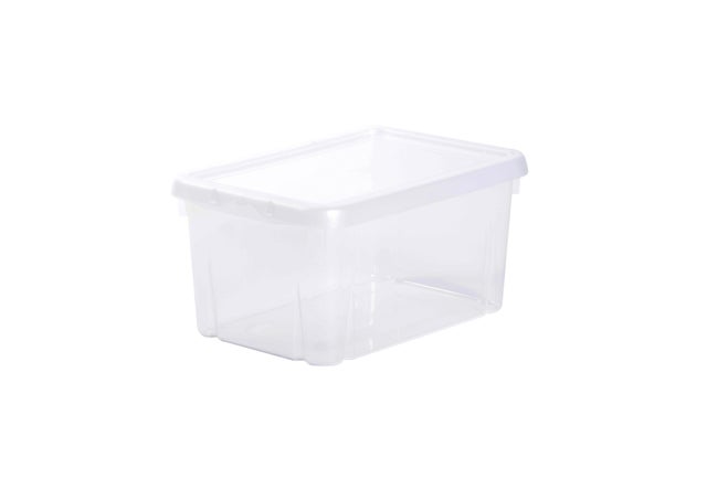 Boite de rangement plastique transparent avec couvercle 4 L 25,5 x 18 x H.12,7 cm