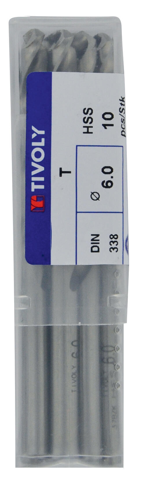 10 forets métal HSS PRO Diam.6 x L.93 mm - 11452010600 TIVOLY 