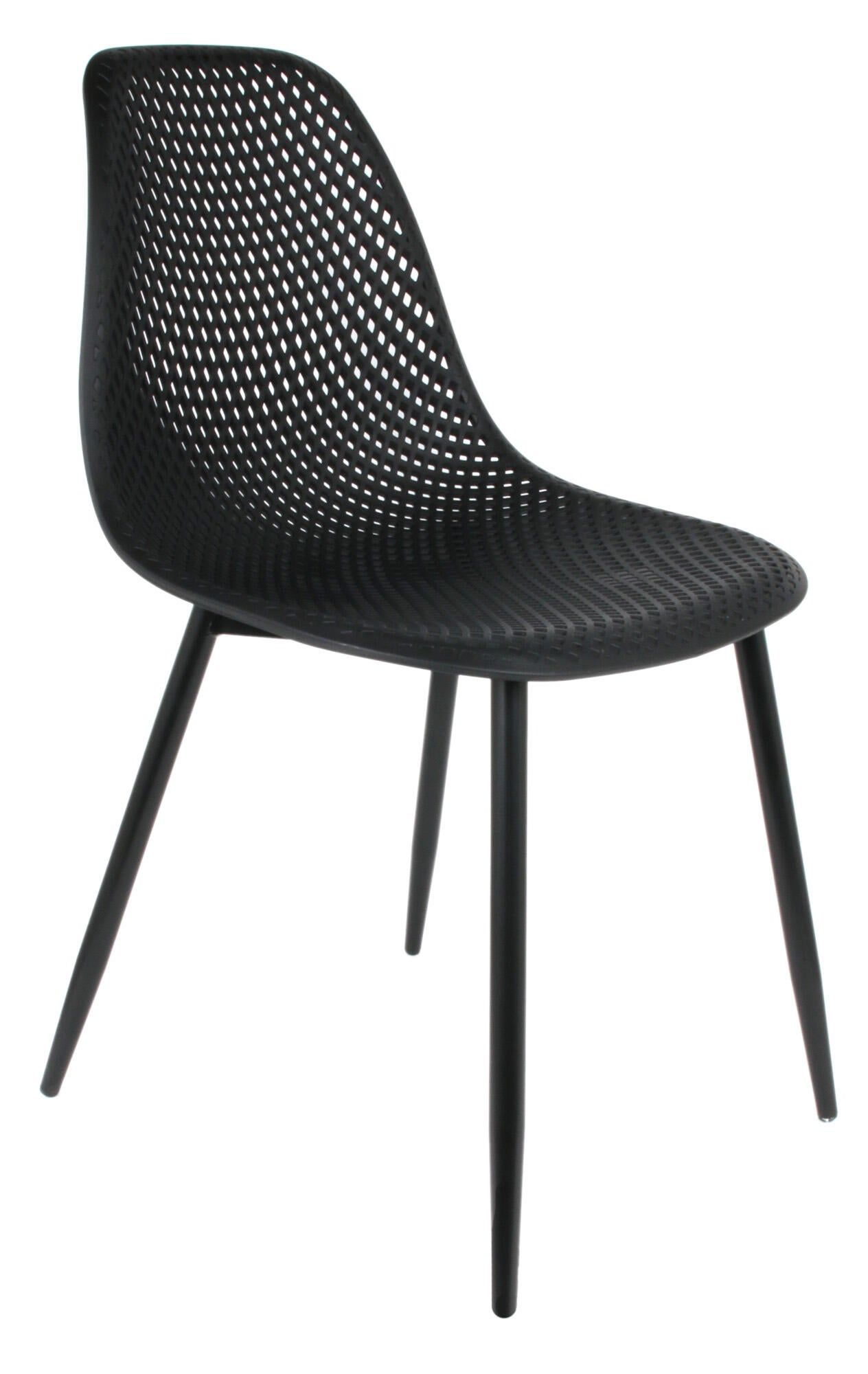 Pack de 4 sillas calada hans negro