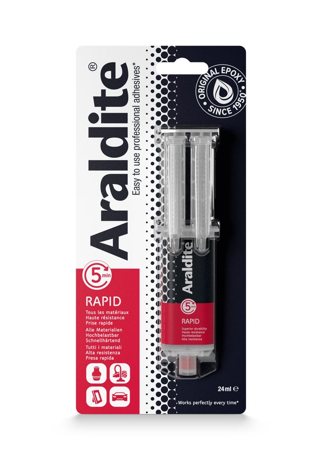 Colle époxy prise rapide rouge 24 ml - ARALDITE