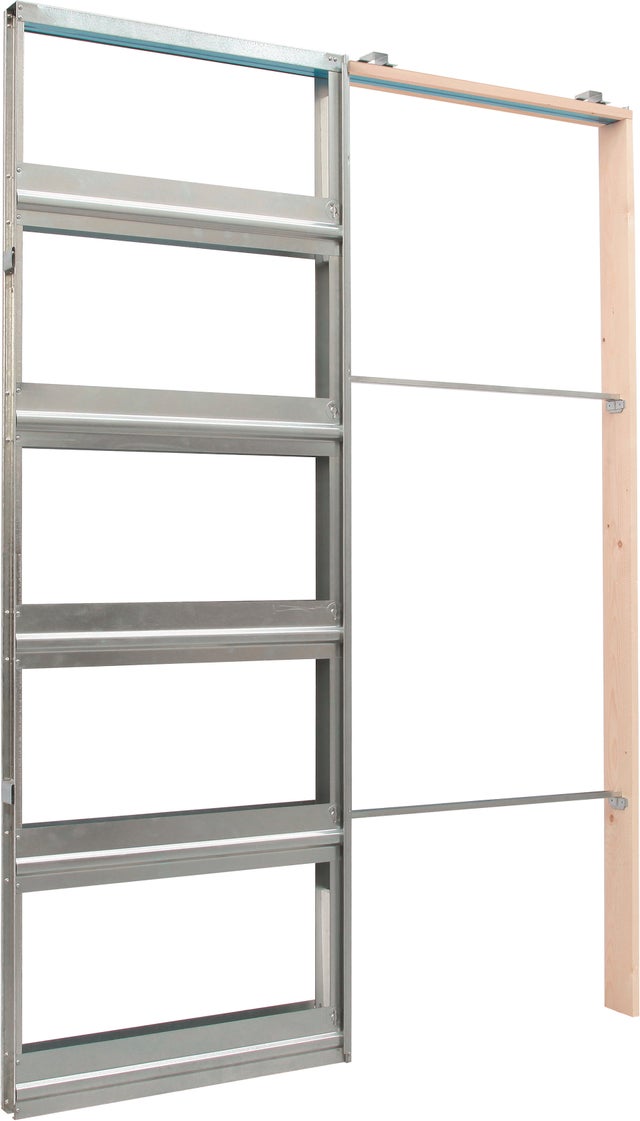 Système à galandage en kit pour porte de Larg.73 cm avec kit d'habillage - PROTEK