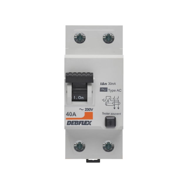 Interrupteur différentiel 2P 30MA 40A 2 MODULES TYPE AC