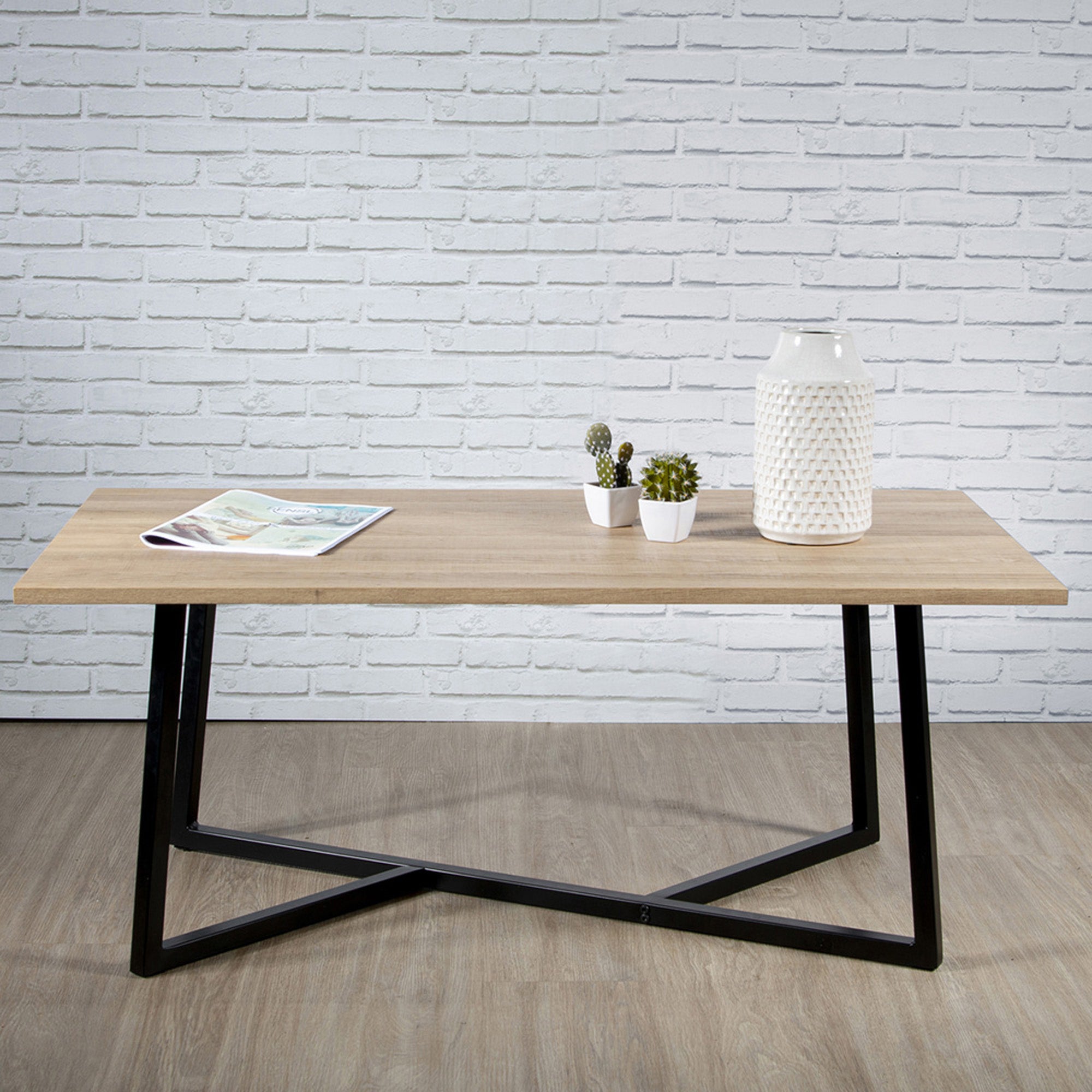 Mesa de centro fija hamilton roble 110x45x60 cm (anchoxaltoxfondo)