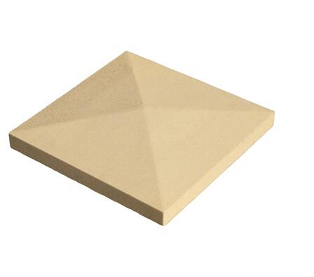 Chapeau pilier pointe diamant ton pierre l.40 x P.40 cm - WESER