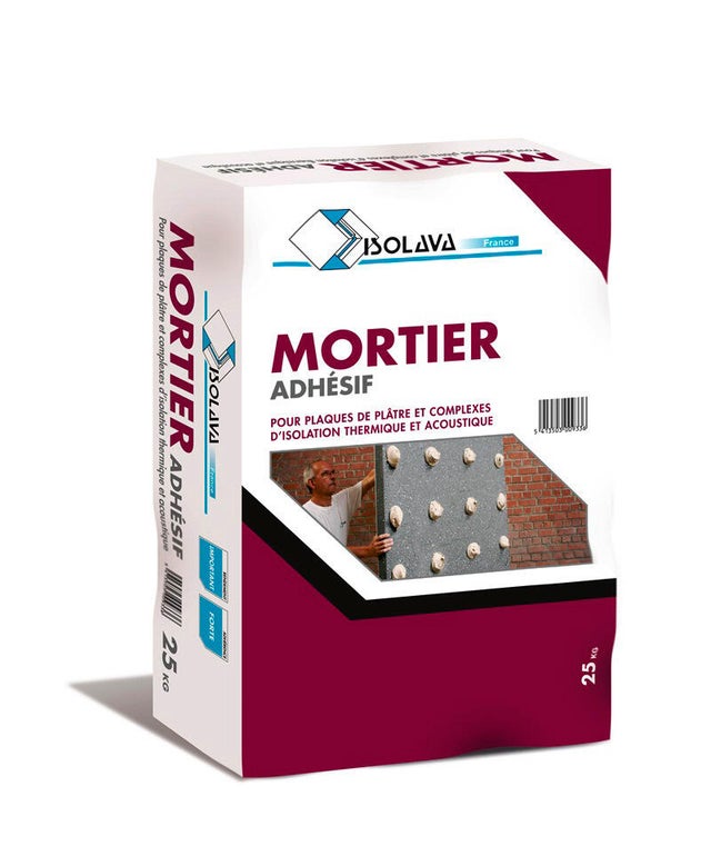 Mortier adhésif en poudre 25 kg - ISOLAVA