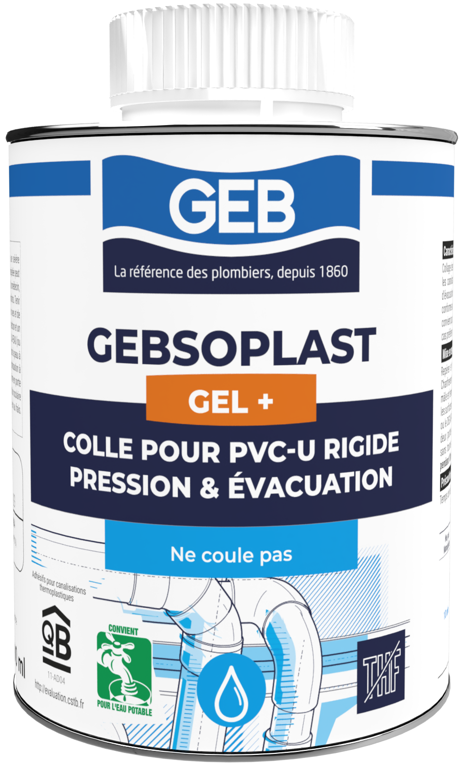 Colle PVC 500 ml Gebsoplast Gel Plus - GEB | Bricoman