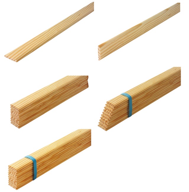 Champlat 2 arrondis en pin petits nœuds 5,3 x 27,5 mm Long.2,4 m - SOTRINBOIS