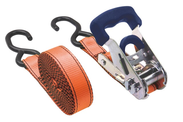 Sangle d'arrimage à cliquet Long. 5 m orange