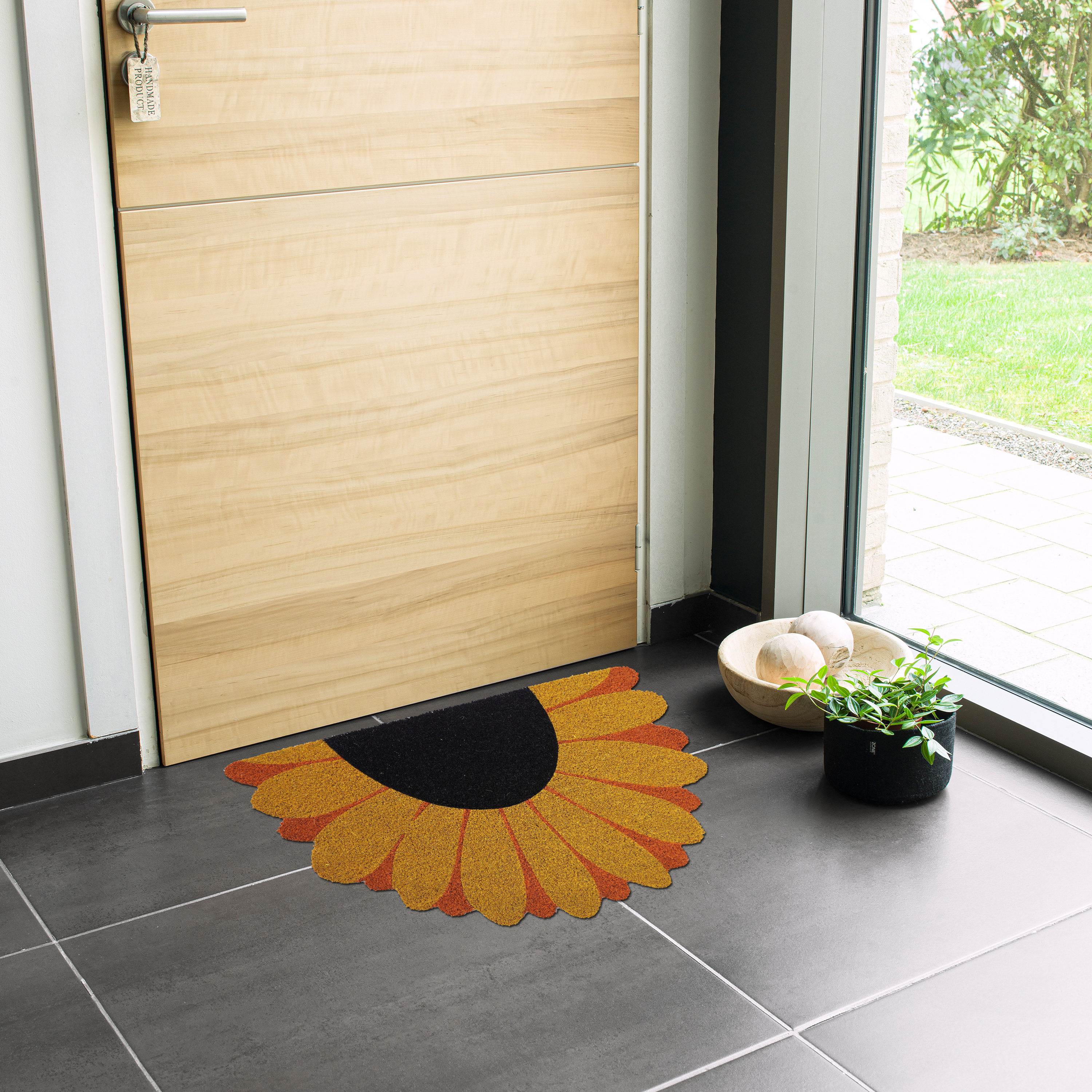 Tapis coco Fleur Demi-lune l.50 cm x L.70 cm - 2