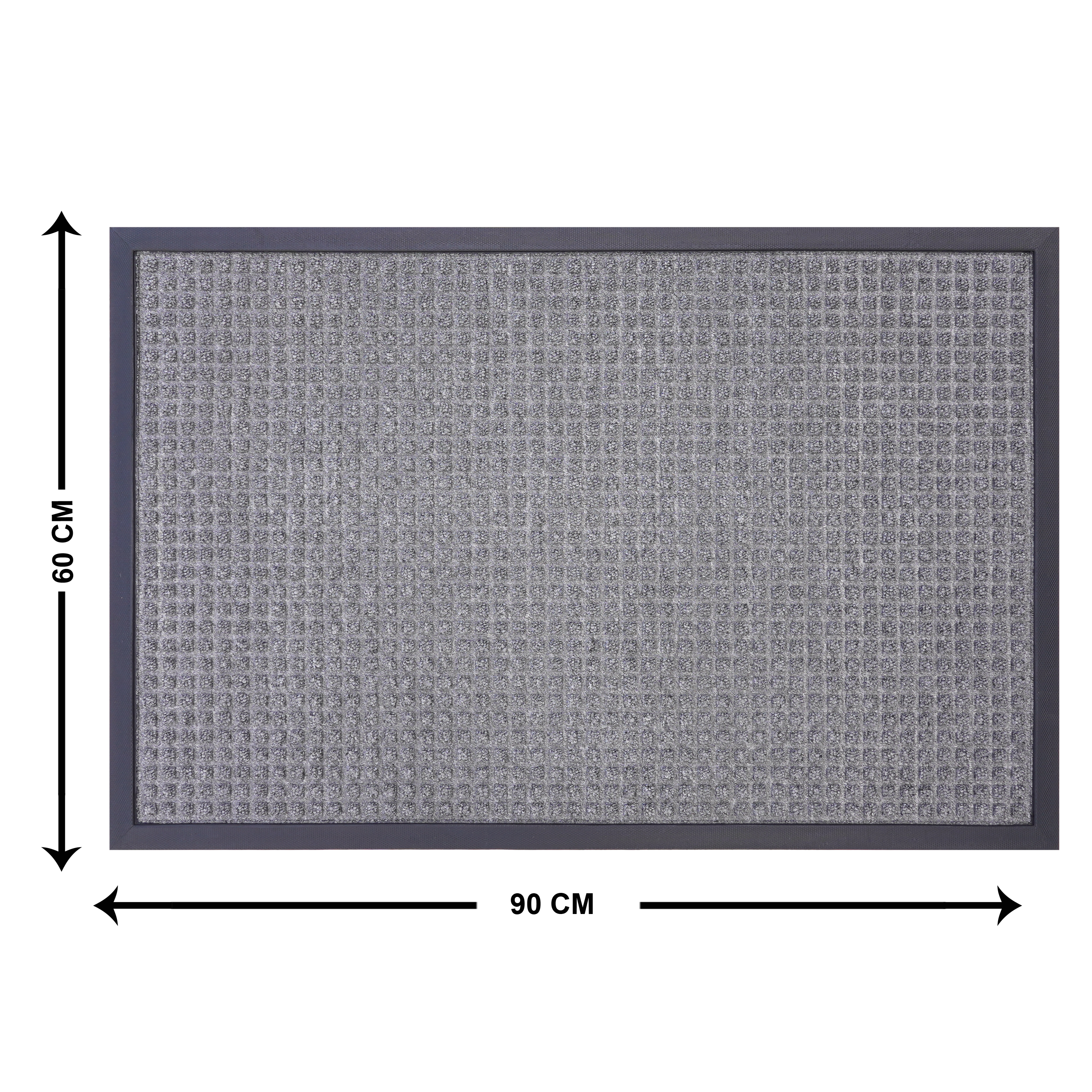 Wycieraczka wewnętrzna Hobnail 90 x 60 cm szara - 3