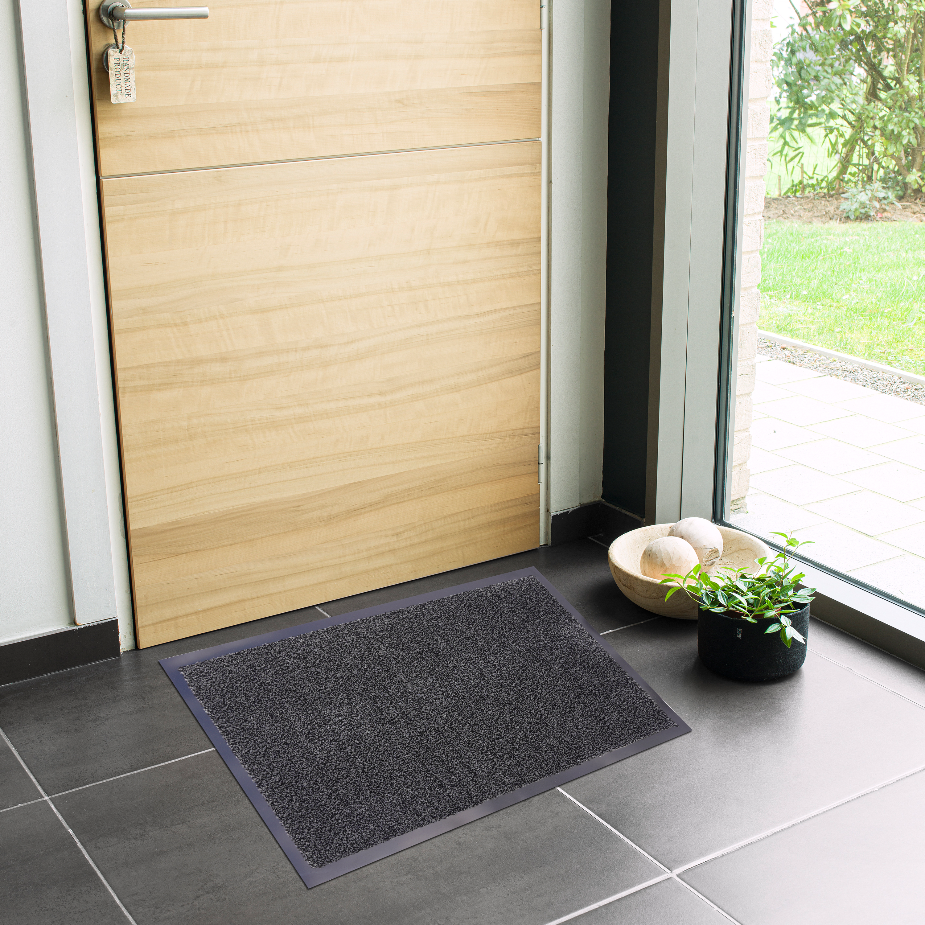 Zerbino Gabriel in pvc grigio rettangolare, L 75 x L 45 cm - 2