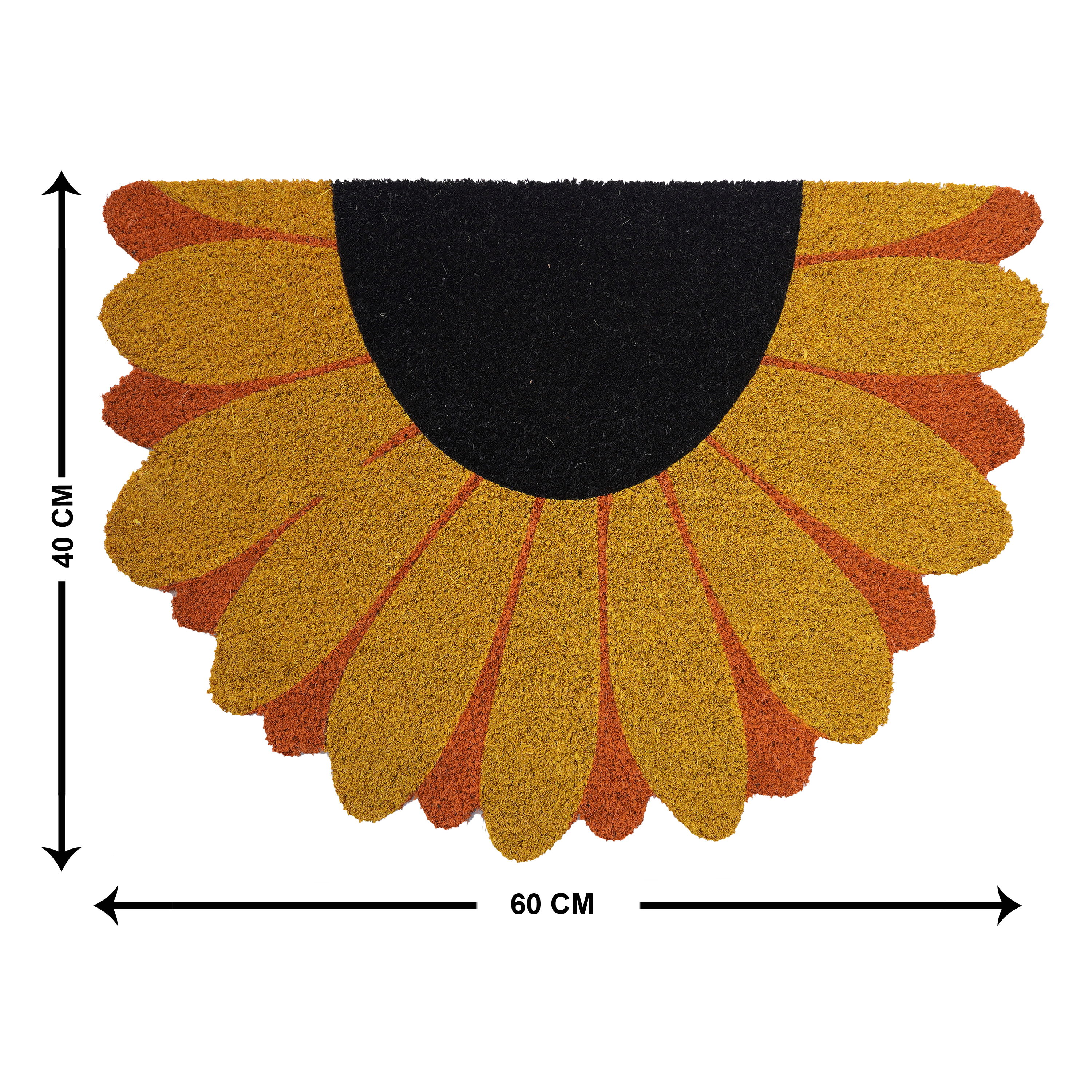 Tapis coco Fleur Demi-lune l.50 cm x L.70 cm - 3