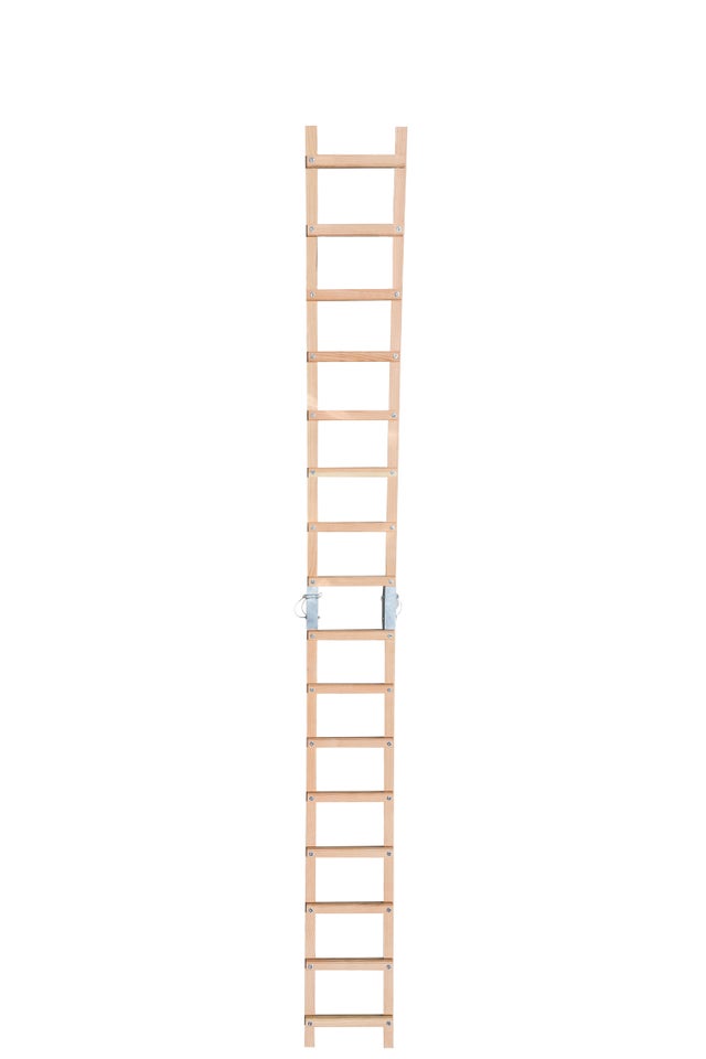  Echelle de toit plate en bois 2x8 échelons - HAILO