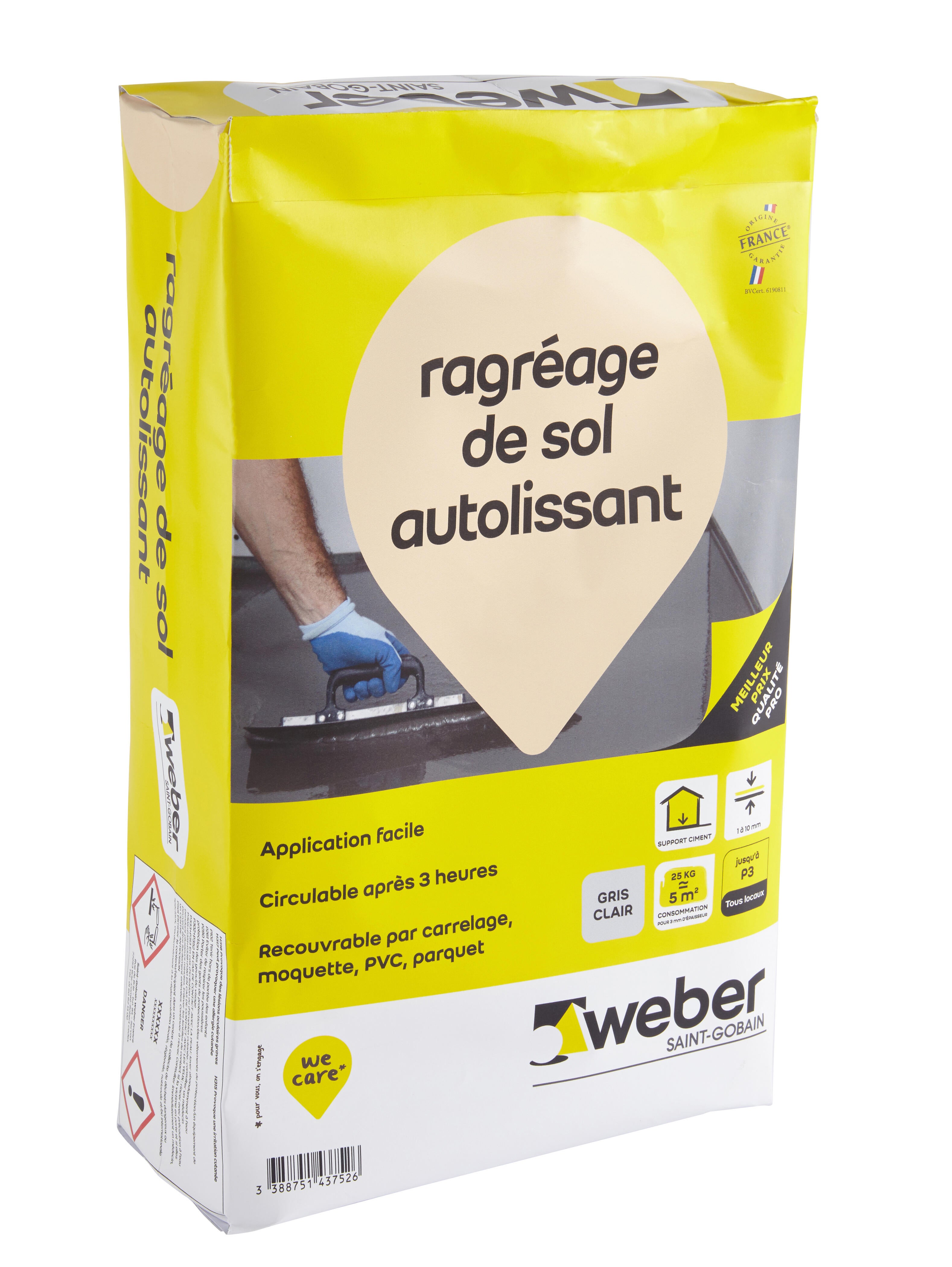 Ragreage de sol autolissant p3 gris 25kg weber — free download