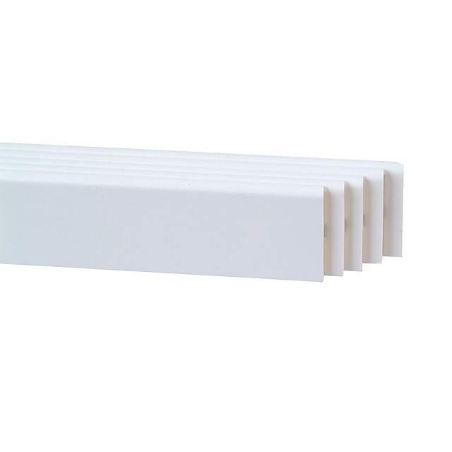5 plinthes MDF blanc H.10 x Ep.1 cm Long.2,2m 