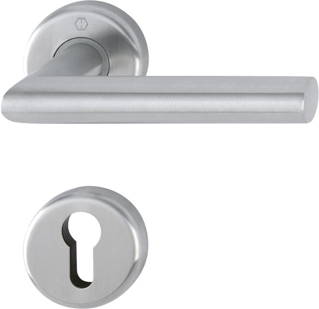 Poignées de porte sur rosace gris mat UTRECHT x2 - CHAINEY