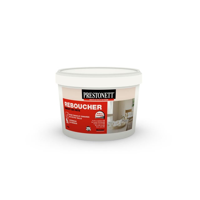 Enduit de rebouchage en pâte intérieur & extérieur 4 kg - R PRESTONETT