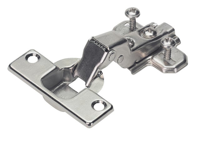 Charnière invisible key hole acier nickelé pour porte à recouvrement