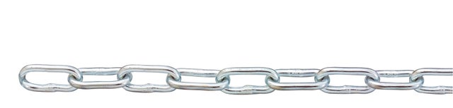 Chaîne soudée en acier zingué maillon court Diam.3 mm au mètre