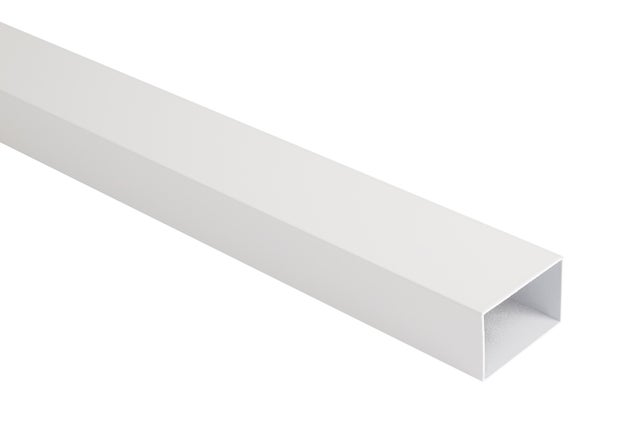 Profilé de compensation pour parois de douche laqué blanc 5,5 x 3,5 x 200 cm