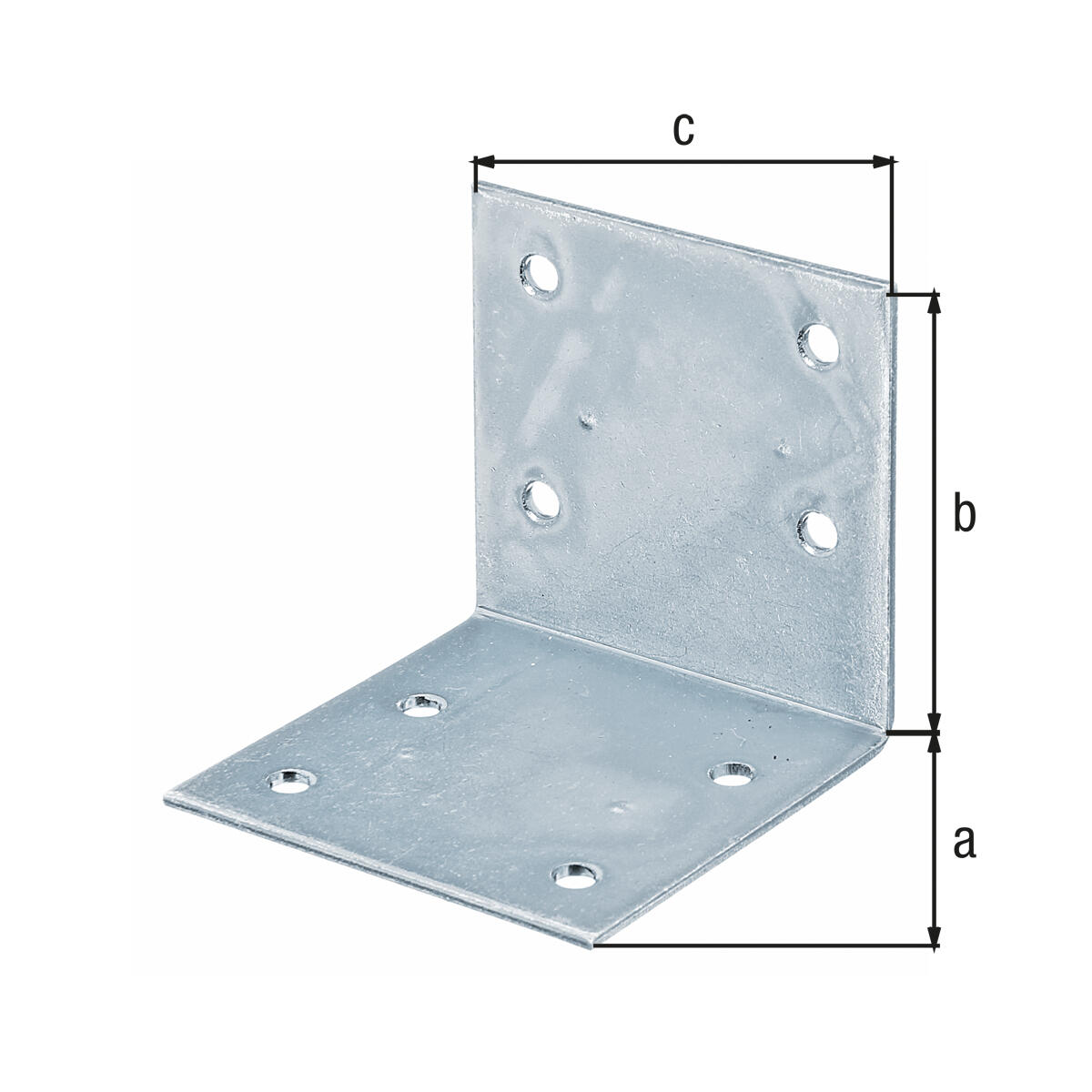 Equerre large acier galvanisé, L.60 x h.60 x l.60 mm ALBERTS - 2
