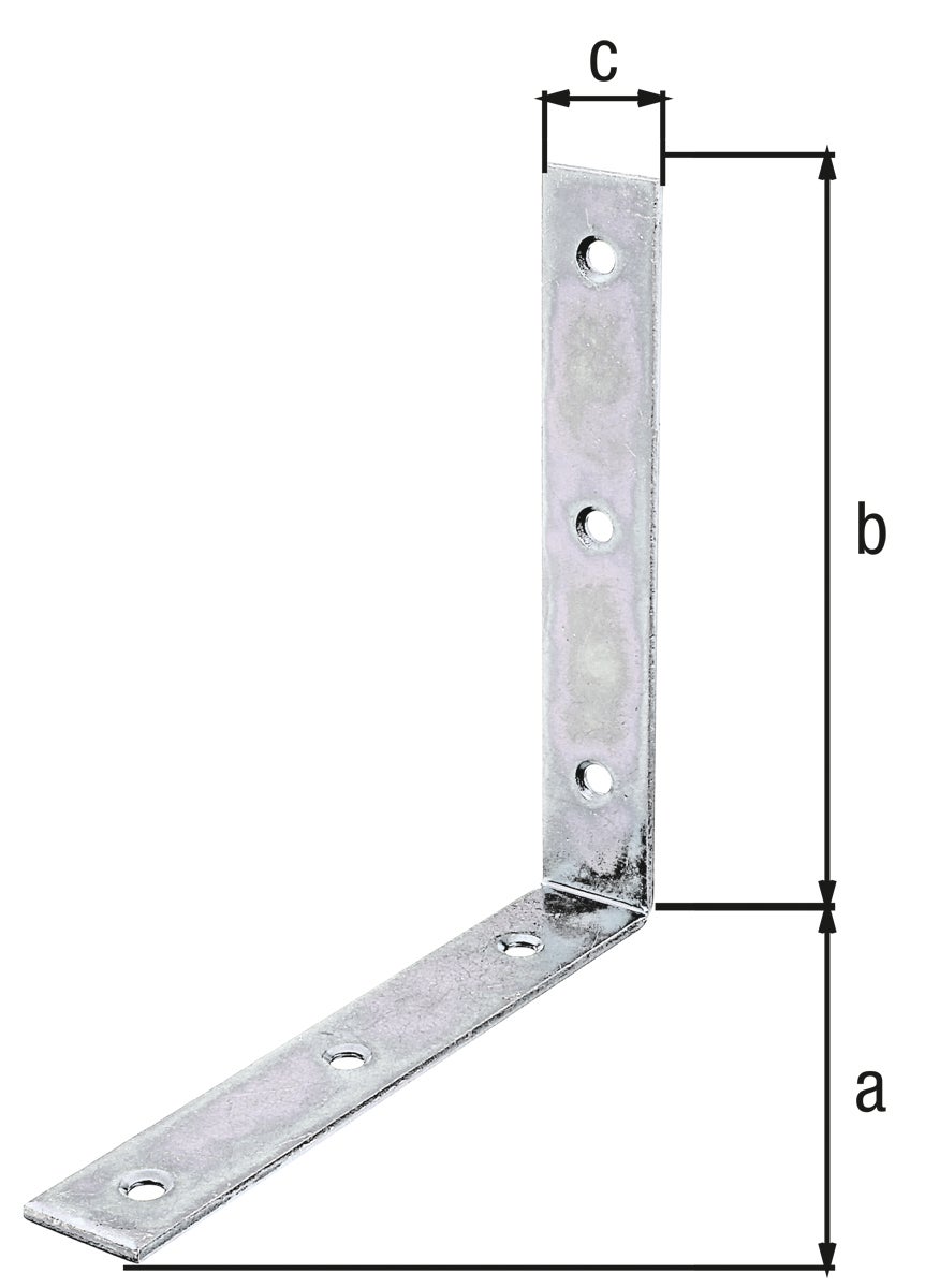 Equerre de chaise acier galvanisé, L.150 x h.150 x l.25 mm ALBERTS - 2