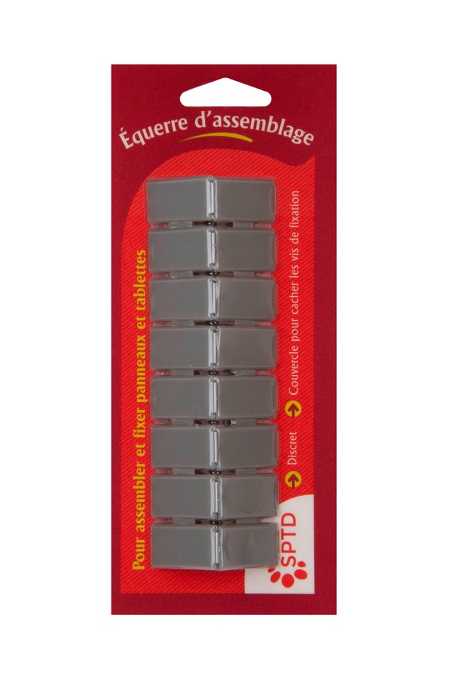 Lot de 16 taquets d'assemblage gris