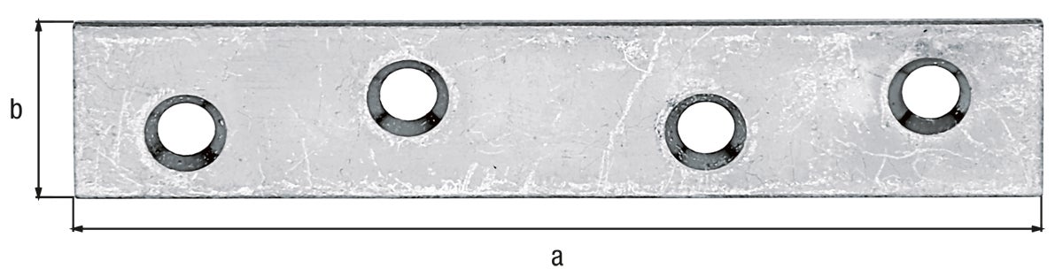 Plaque perforée acier galvanisé, L.120 x l.16 mm GAH ALBERTS - 2