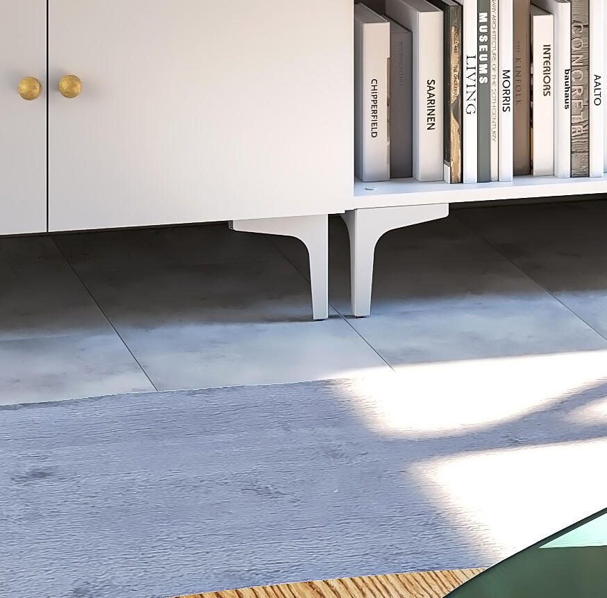 Lot de 2 pieds de meubles métal STANDERS Léo Blanc mat - 4