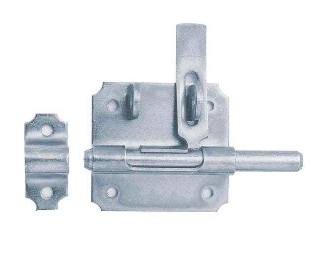 Verrou de box porte-cadenas acier zingué blanc - AFBAT