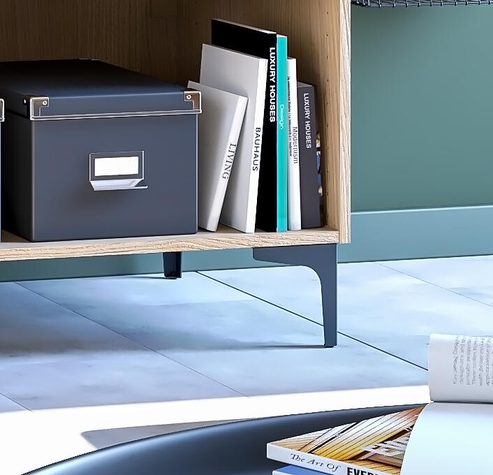 2 Pés metal preto mate Spaceo Evo'M Leo - 2