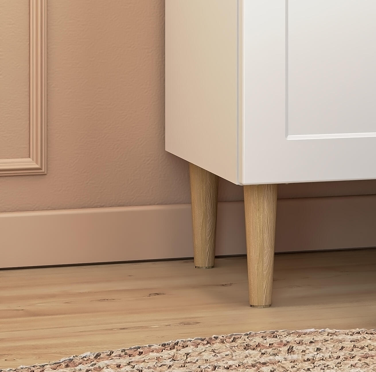 Lot de 2 pieds STANDERS pour meubles Evo'M Nao bois naturel - 2